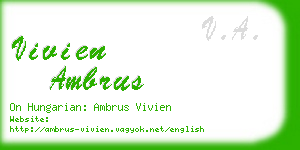 vivien ambrus business card